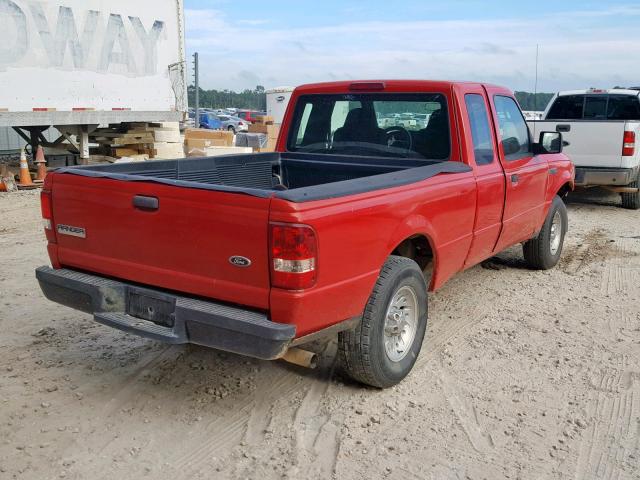 1FTYR44U57PA21084 - 2007 FORD RANGER SUP RED photo 4