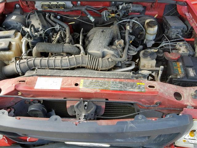 1FTYR44U57PA21084 - 2007 FORD RANGER SUP RED photo 7