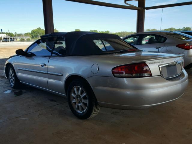 1C3EL75R14N345032 - 2004 CHRYSLER SEBRING GT SILVER photo 3