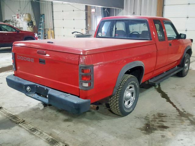 1B7GG23X0RW129364 - 1994 DODGE DAKOTA RED photo 4