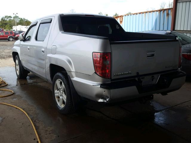 5FPYK1F51BB451990 - 2011 HONDA RIDGELINE SILVER photo 3