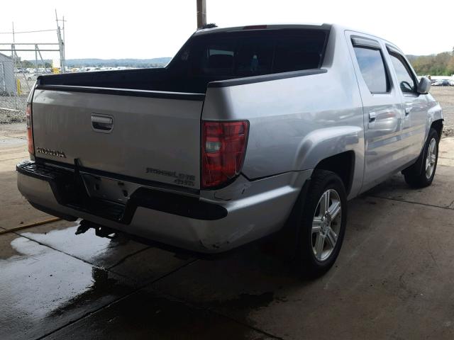 5FPYK1F51BB451990 - 2011 HONDA RIDGELINE SILVER photo 4