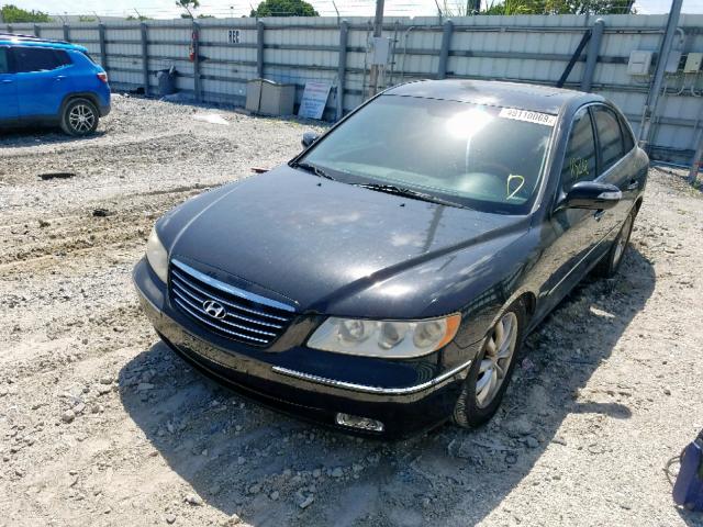 KMHFC46F97A177103 - 2007 HYUNDAI AZERA SE BLACK photo 2