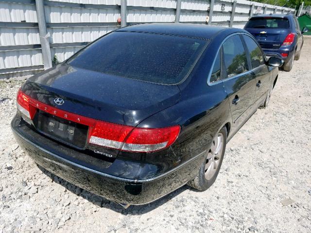 KMHFC46F97A177103 - 2007 HYUNDAI AZERA SE BLACK photo 4