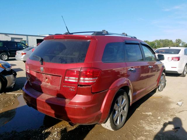 3D4PG9FV2AT216229 - 2010 DODGE JOURNEY R/ RED photo 4