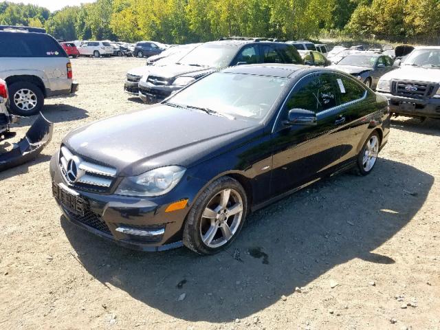 WDDGJ4HB2CF919305 - 2012 MERCEDES-BENZ C 250 BLACK photo 2