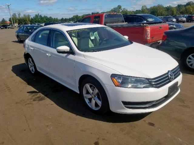 1VWBP7A33DC011341 - 2013 VOLKSWAGEN PASSAT SE WHITE photo 1