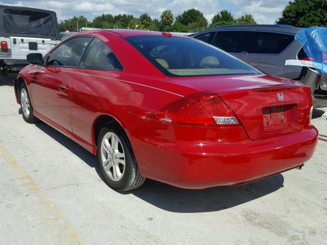 1HGCM72626A024431 - 2006 HONDA ACCORD EX RED photo 3