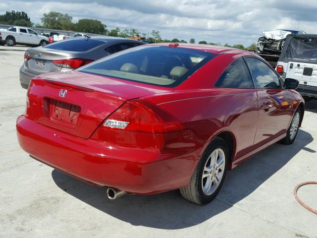 1HGCM72626A024431 - 2006 HONDA ACCORD EX RED photo 4