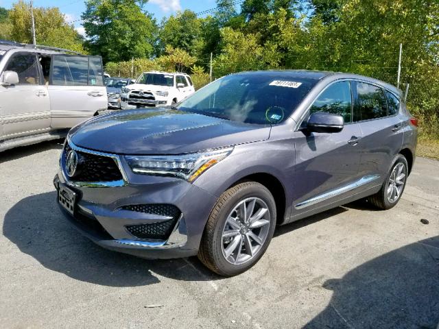 5J8TC2H53KL031181 - 2019 ACURA RDX GRAY photo 2