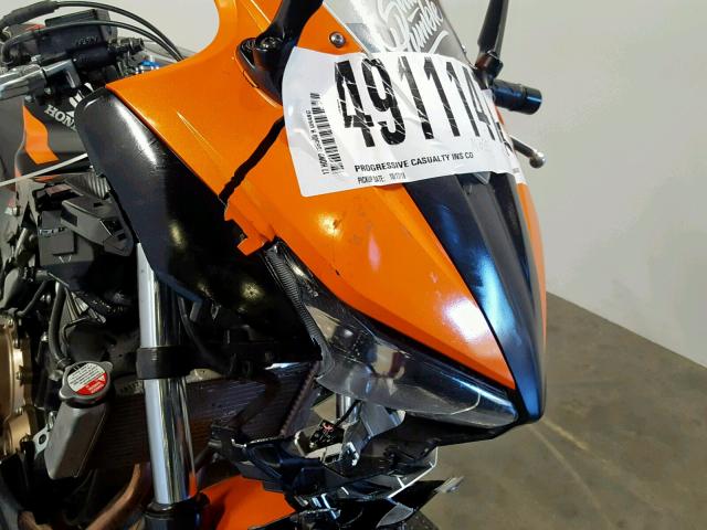 MLHPC4461H5400382 - 2017 HONDA CBR500 R ORANGE photo 10