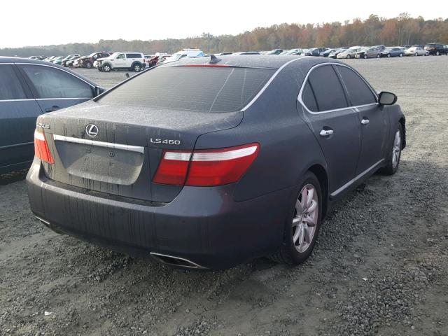 JTHBL46F775049372 - 2007 LEXUS LS 460 CHARCOAL photo 4