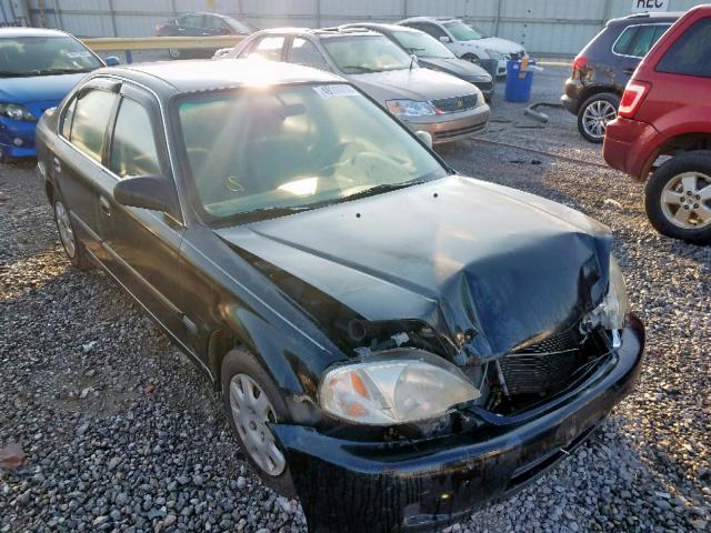 2HGEJ6678YH598972 - 2000 HONDA CIVIC LX BLACK photo 1