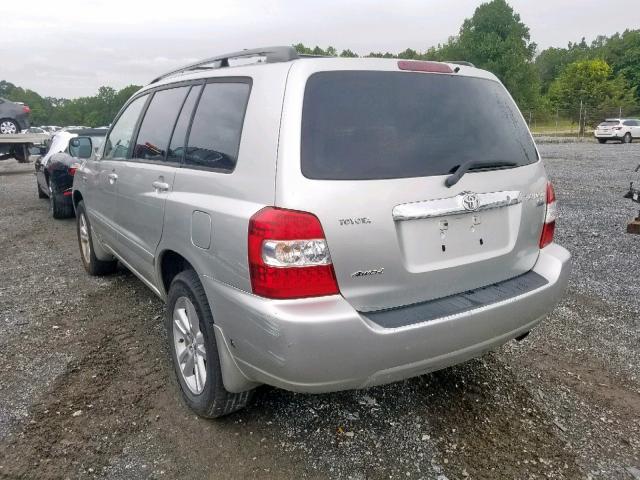 JTEEW21A060028635 - 2006 TOYOTA HIGHLANDER SILVER photo 3