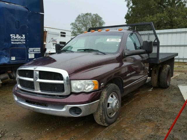 3D7MA46694G165344 - 2004 DODGE RAM 3500 S BURGUNDY photo 2