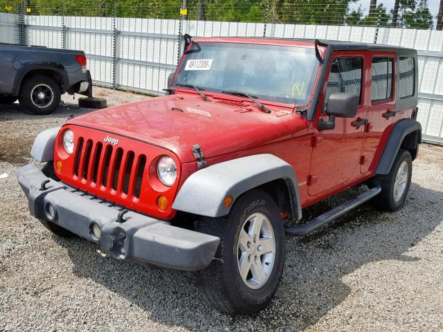 1J4GB39127L177769 - 2007 JEEP WRANGLER X BURGUNDY photo 2