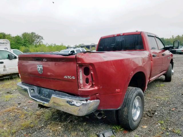 3D73Y4CL0BG607507 - 2011 DODGE RAM 3500 MAROON photo 4