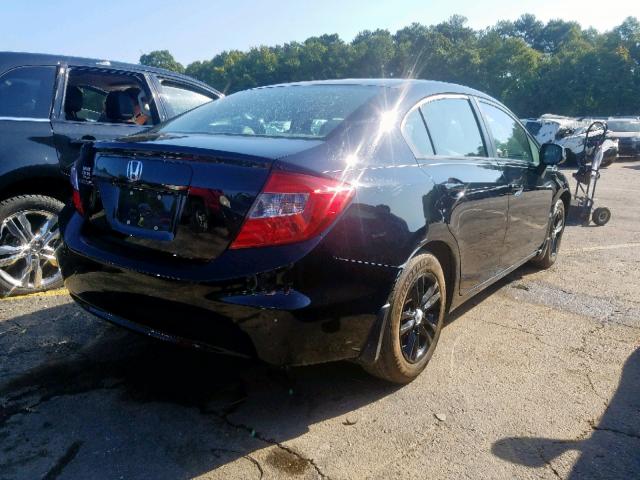 19XFB2F55CE088283 - 2012 HONDA CIVIC LX BLACK photo 4