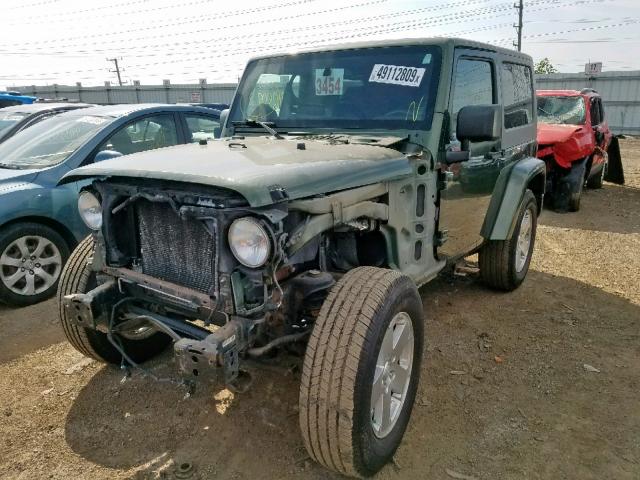 1J4FA541X8L623105 - 2008 JEEP WRANGLER S GREEN photo 2