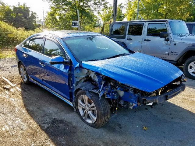 5NPE34AF0JH661040 - 2018 HYUNDAI SONATA SPO BLUE photo 1