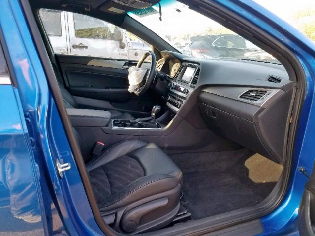 5NPE34AF0JH661040 - 2018 HYUNDAI SONATA SPO BLUE photo 5