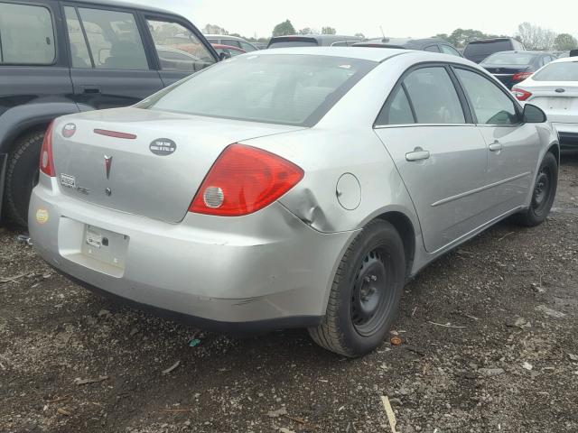 1G2ZF58B974191255 - 2007 PONTIAC G6 VALUE L SILVER photo 4