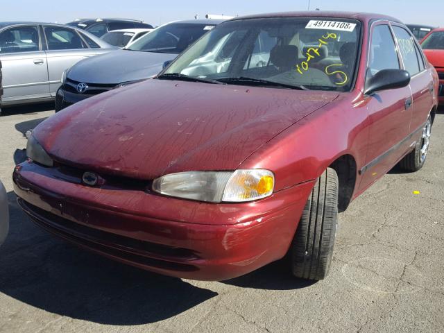 1Y1SK5289XZ424491 - 1999 CHEVROLET GEO PRIZM 红色 照片 2