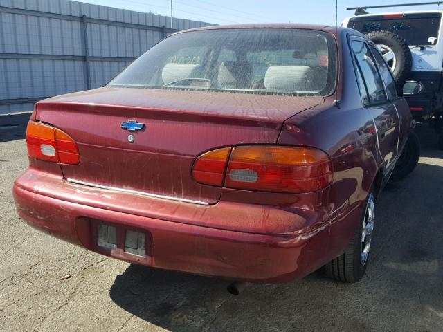 1Y1SK5289XZ424491 - 1999 CHEVROLET GEO PRIZM 红色 照片 4
