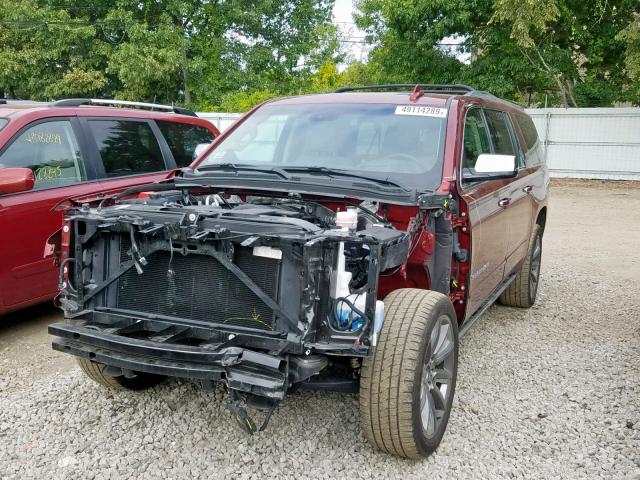 1GNSKJKC4JR309071 - 2018 CHEVROLET SUBURBAN K RED photo 2