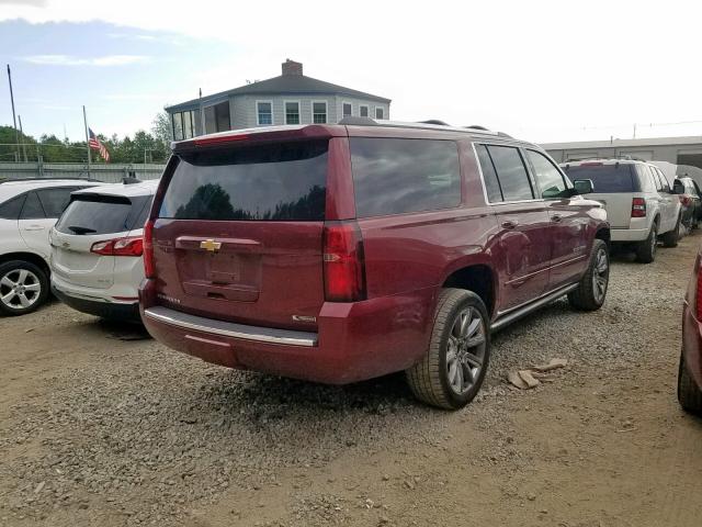 1GNSKJKC4JR309071 - 2018 CHEVROLET SUBURBAN K RED photo 4