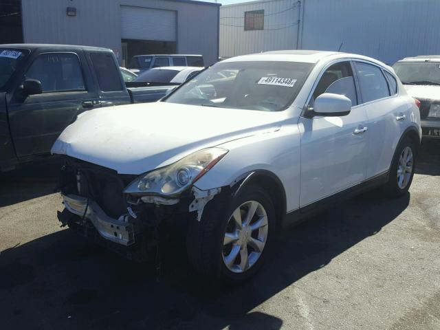 JN1AJ0HP9AM701362 - 2010 INFINITI EX35 BASE WHITE photo 2