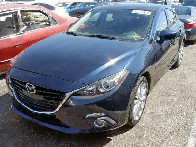 JM1BM1L31F1223563 - 2015 MAZDA 3 TOURING BLUE photo 2