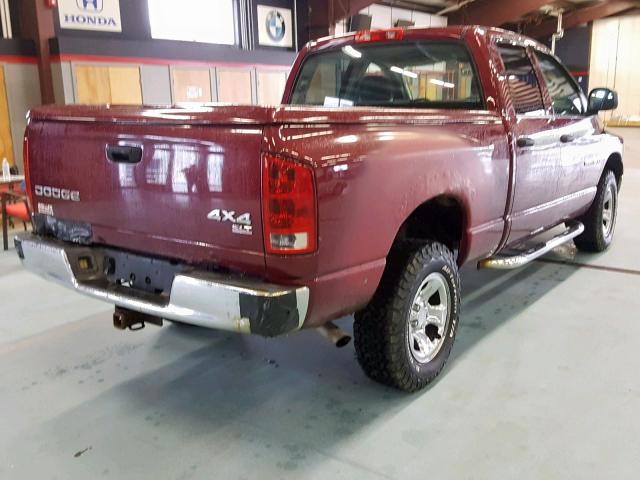 1D7HU18N73S373306 - 2003 DODGE RAM 1500 S BURGUNDY photo 4