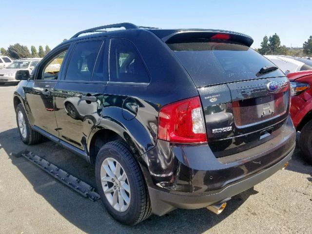 2FMDK3GC1EBA18490 - 2014 FORD EDGE SE BLACK photo 3