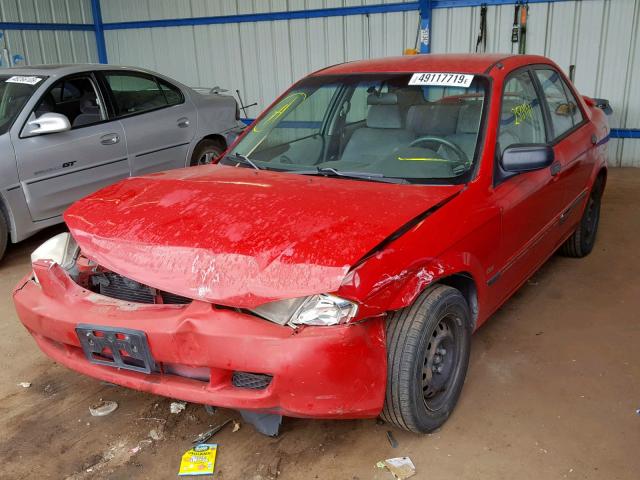 JM1BJ2221Y0248236 - 2000 MAZDA PROTEGE DX RED photo 2