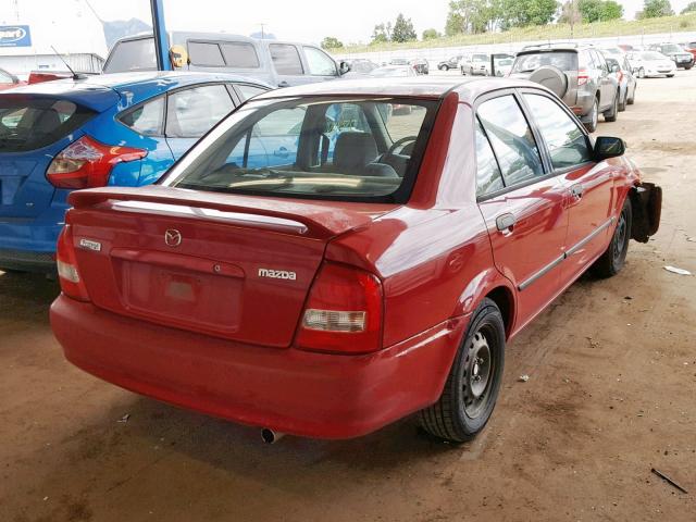 JM1BJ2221Y0248236 - 2000 MAZDA PROTEGE DX RED photo 4