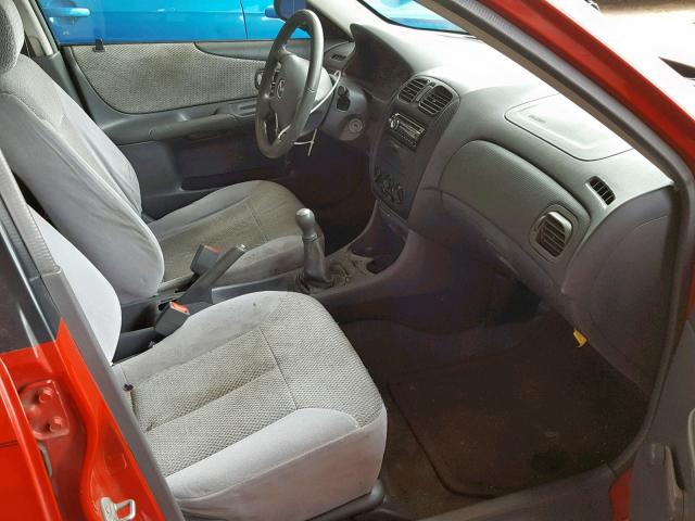 JM1BJ2221Y0248236 - 2000 MAZDA PROTEGE DX RED photo 5