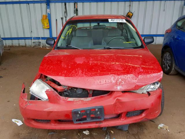 JM1BJ2221Y0248236 - 2000 MAZDA PROTEGE DX RED photo 9