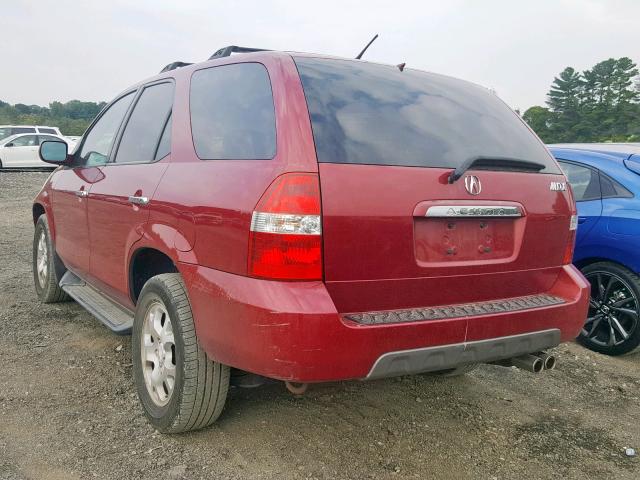 2HNYD186X2H516803 - 2002 ACURA MDX TOURIN RED photo 3