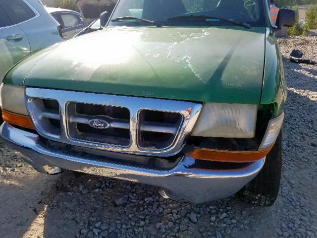 1FTYR10C3XTA28506 - 1999 FORD RANGER GREEN photo 9