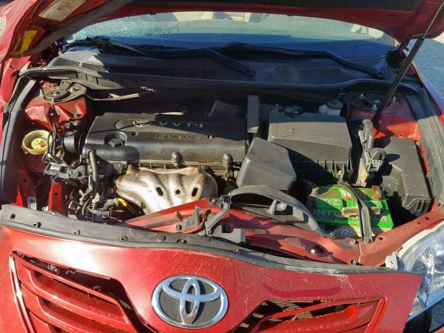 4T1BE46K37U192507 - 2007 TOYOTA CAMRY NEW RED photo 7