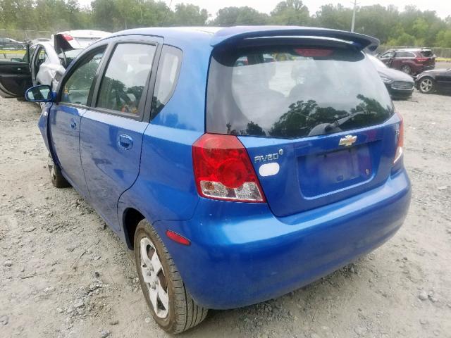 KL1TD66637B726389 - 2007 CHEVROLET AVEO BASE ლურჯი ფოტო 3