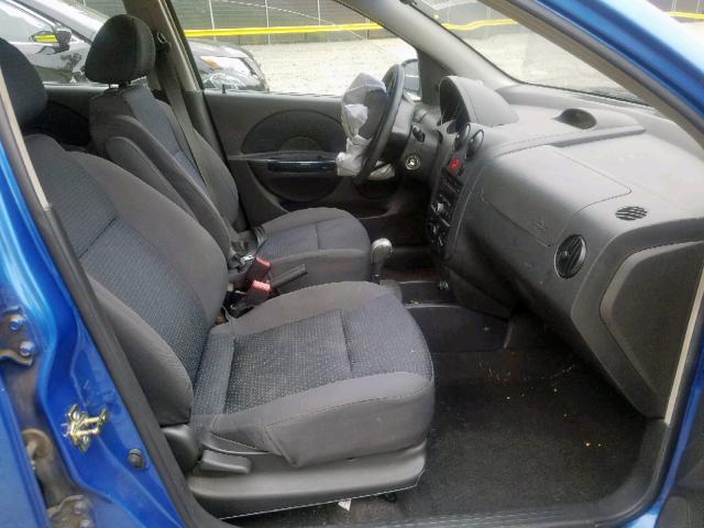 KL1TD66637B726389 - 2007 CHEVROLET AVEO BASE ლურჯი ფოტო 5