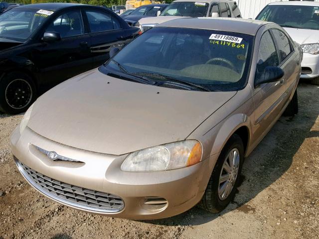 1C3EL46U81N694153 - 2001 CHRYSLER SEBRING LX GOLD photo 2