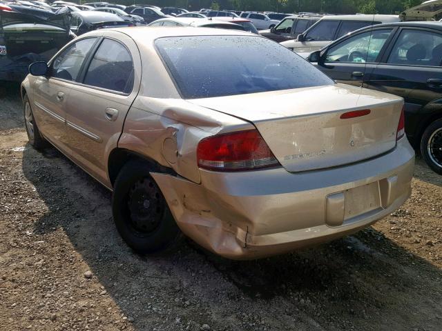 1C3EL46U81N694153 - 2001 CHRYSLER SEBRING LX GOLD photo 3