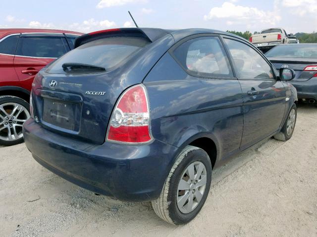 KMHCM3AC2AU149978 - 2010 HYUNDAI ACCENT BLU BLUE photo 4