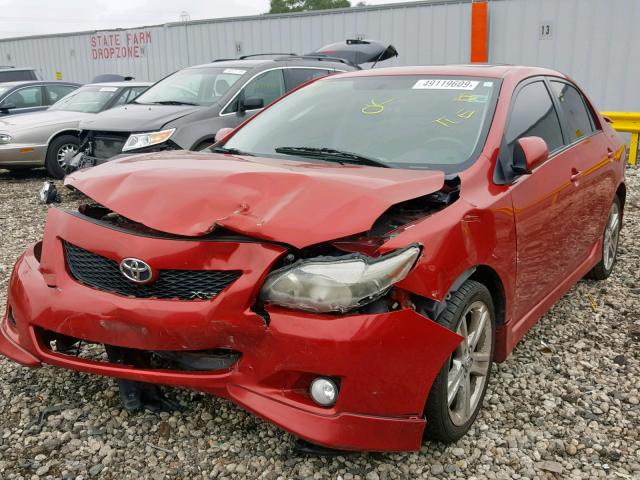 1NXBE40E39Z002064 - 2009 TOYOTA COROLLA XR 红色 照片 2