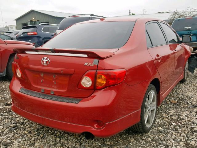 1NXBE40E39Z002064 - 2009 TOYOTA COROLLA XR 红色 照片 4
