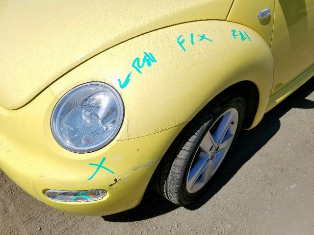 3VWBC21C9XM467135 - 1999 VOLKSWAGEN NEW BEETLE ყვითელი ფოტო 9