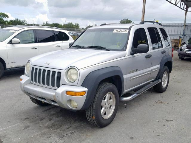 1J4GK58K82W280403 - 2002 JEEP LIBERTY LI GRAY photo 2